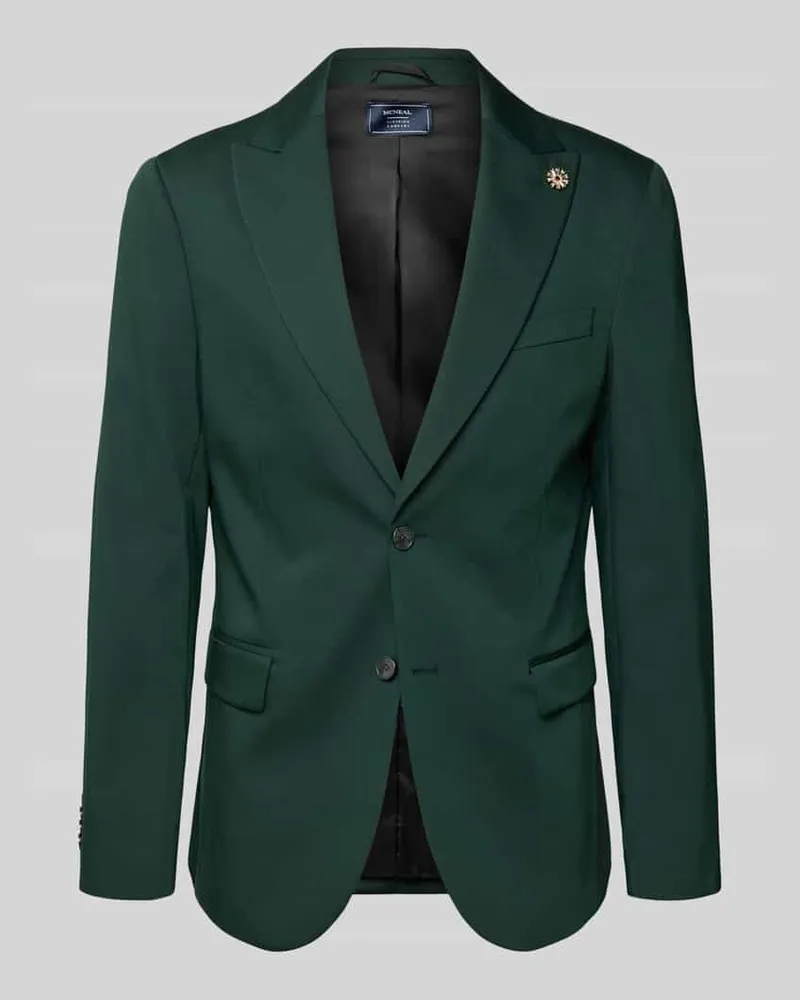 McNeal Regular Fit Sakko aus Satin Dunkelgruen