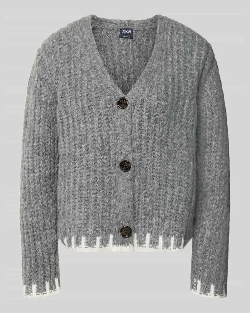 JOOP! Regular Fit Pullover mit Woll-Anteil Modell 'Kustra Hellgrau