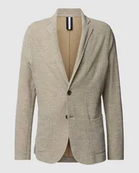 Profuomo Sakko mit Strukturmuster Beige