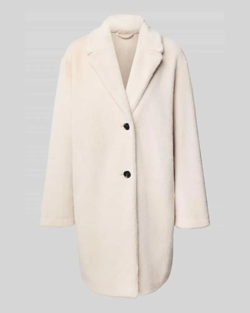 White Label Mantel mit Reverskragen Ecru