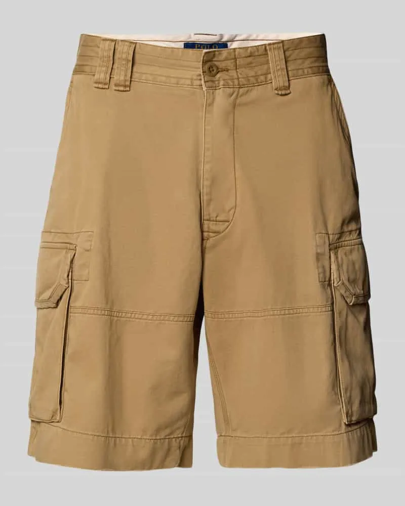 Ralph Lauren Baggy Fit Cargoshorts mit Eingrifftaschen Modell 'GELLAR Camel