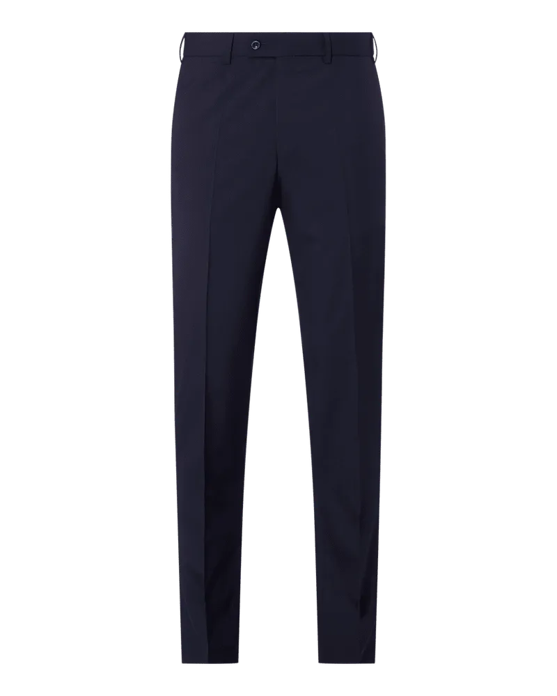 Hiltl Regular Fit Stoffhose aus Schurwolle Dunkelblau