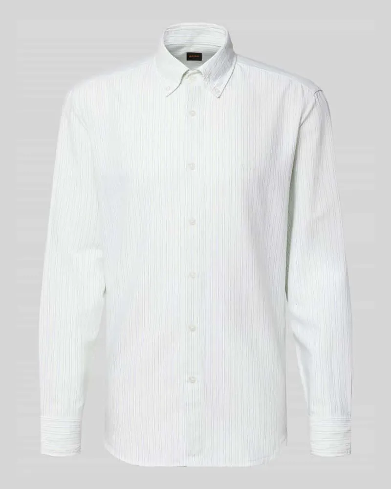 HUGO BOSS Regular Fit Freizeithemd aus Lyocell-Baumwoll-Mix Modell 'RICOPLUS Lind