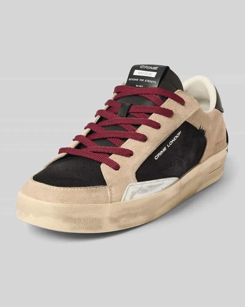 Crime Sneaker aus Leder mit Schnürung Modell 'SK8 DELUXE Black
