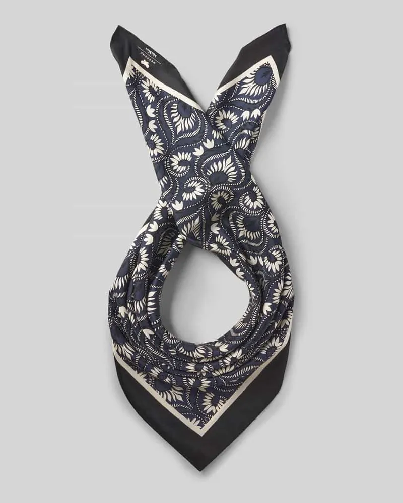 Max Mara Schal aus reiner Seide Modell 'ONESTO Marine