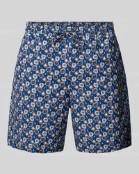 Lyle & Scott Shorts mit floralem Muster Dunkelblau