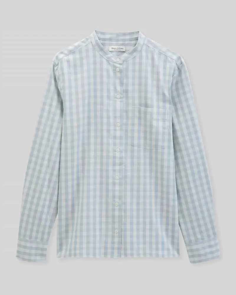 Marc O'Polo Regular Fit Langarmbluse aus reiner Baumwolle Hellblau
