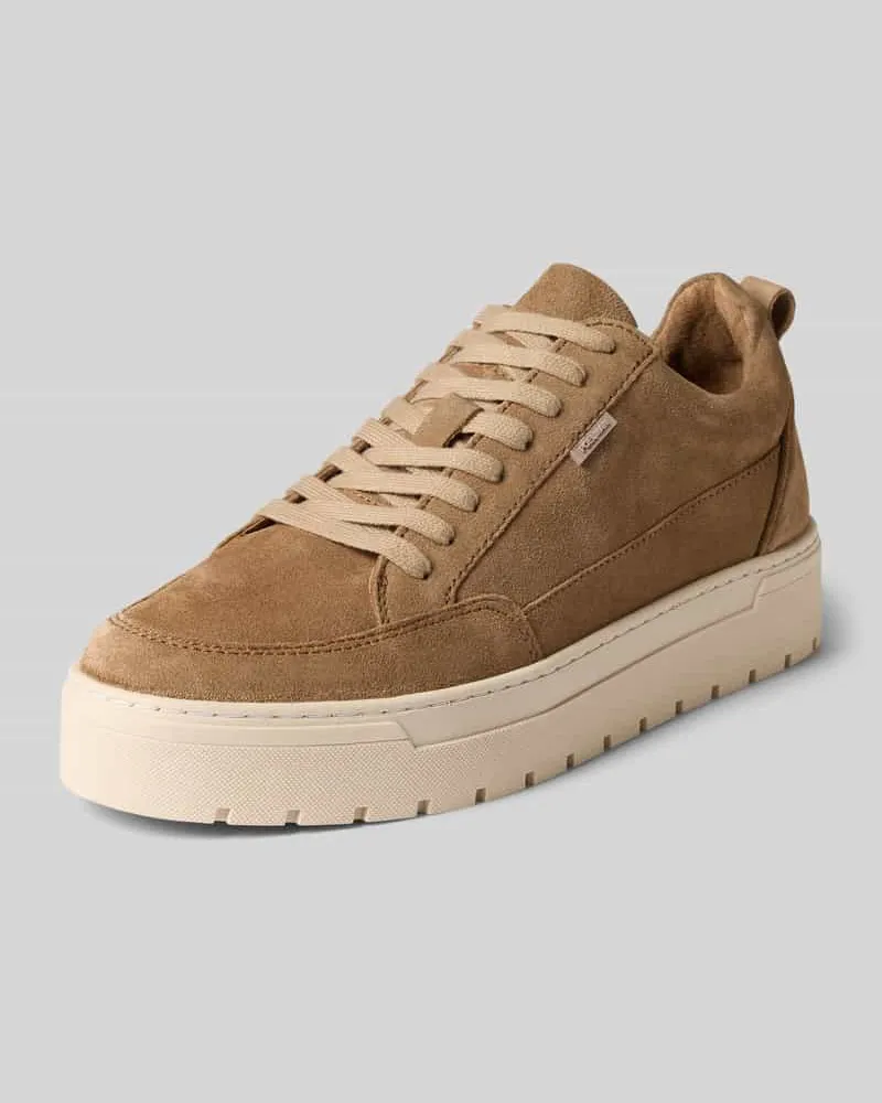 PS Poelman Sneaker aus echtem Leder Modell "IVAR-10 Beige