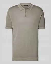 Drykorn Regular Fit Poloshirt mit kurzer Knopfleiste Modell 'TRITON Oliv