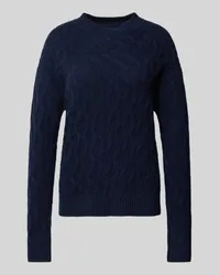 Christian Berg Kaschmirstrickpullover mit Rundhalsausschnitt Dunkelblau