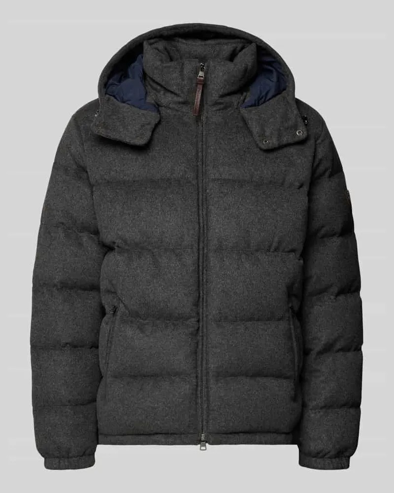 Ralph Lauren Steppjacke mit Kapuze Dunkelgrau