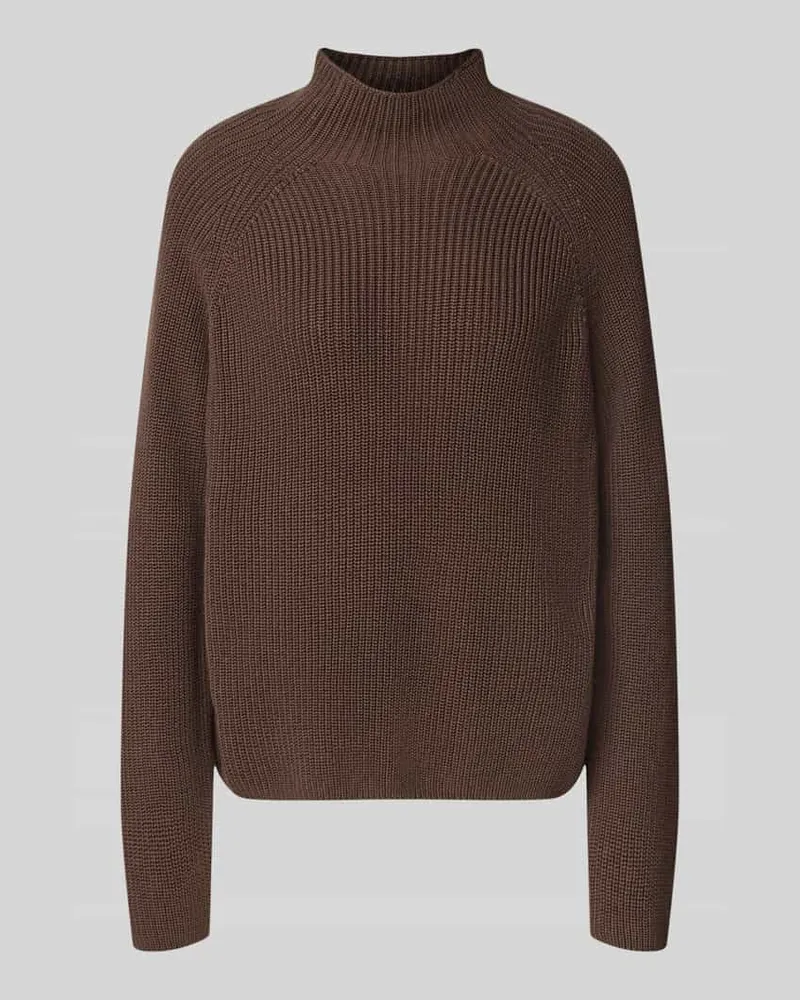 Marc O'Polo Regular Fit Pullover aus reiner Baumwolle Dunkelbraun