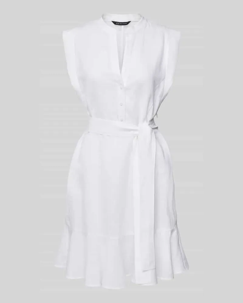 Armani Exchange Minikleid mit Bindegürtel Weiss