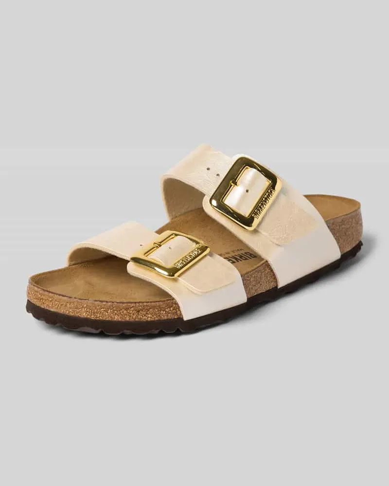 Birkenstock Slipper in Leder-Optik Modell 'Sydney Offwhite