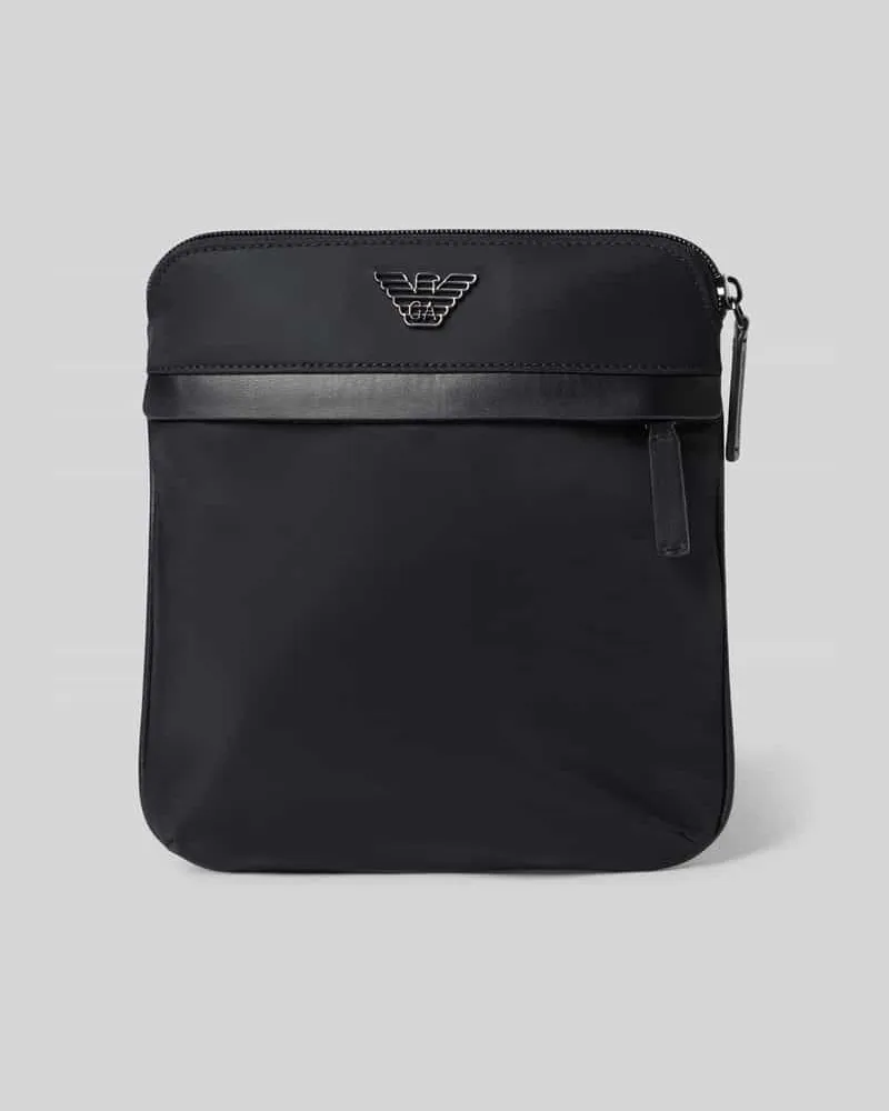 Emporio Armani Umhängetasche mit Logo-Applikation Black