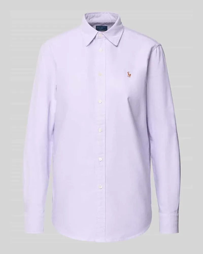 Ralph Lauren Hemdbluse mit Knopfleiste Flieder