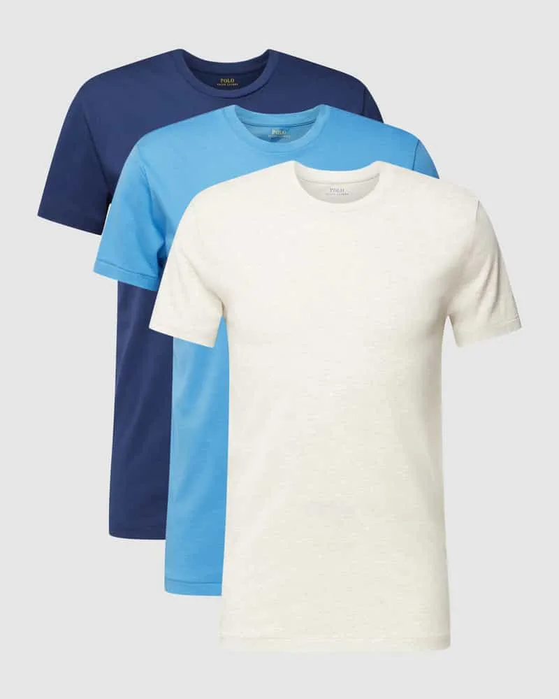 Ralph Lauren T-Shirt mit Label-Stitching im 3er-Pack Bleu