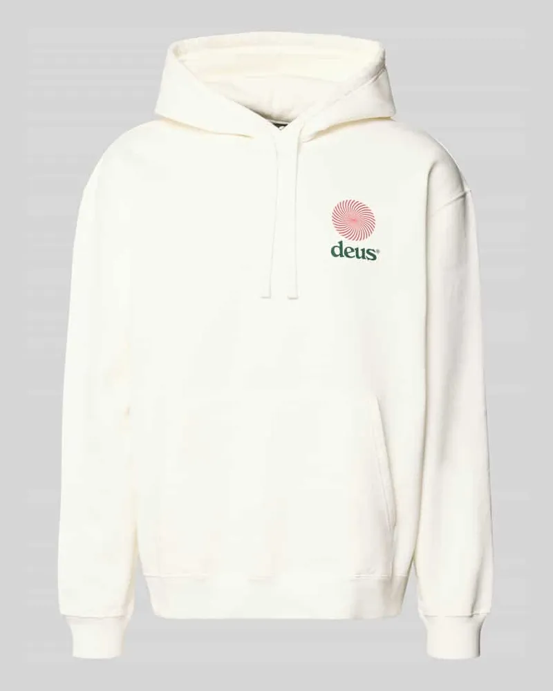 Deus Ex Machina Relaxed Fit Hoodie mit Logo-Print Modell 'Strata Weiss