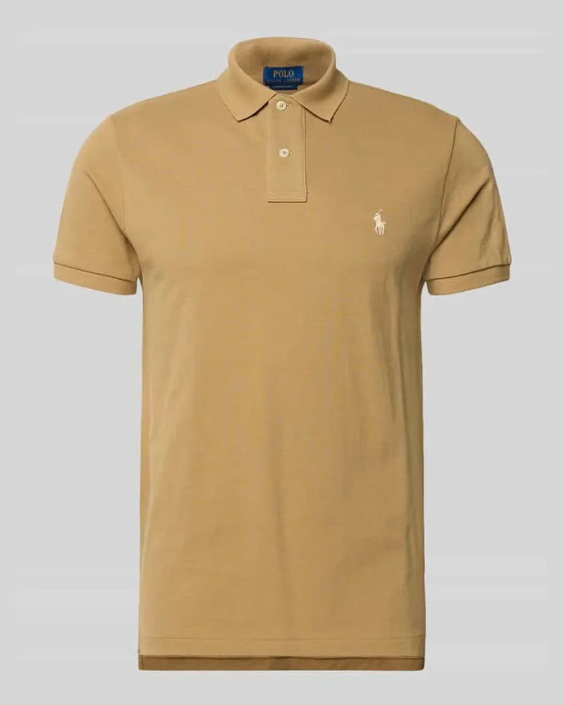 Ralph Lauren Poloshirt mit Label-Stitching Senf