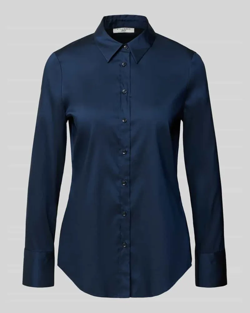 Eterna Hemdbluse mit Knopfleiste Marine