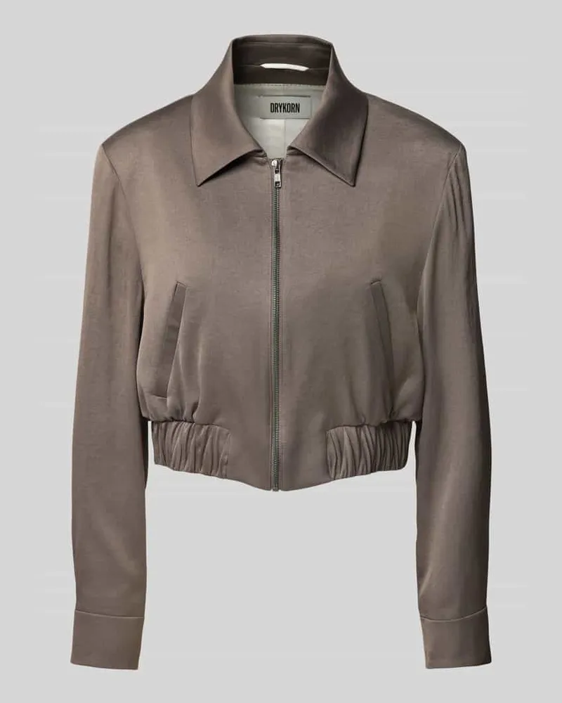 Drykorn Jacke mit Reißverschluss Schlamm
