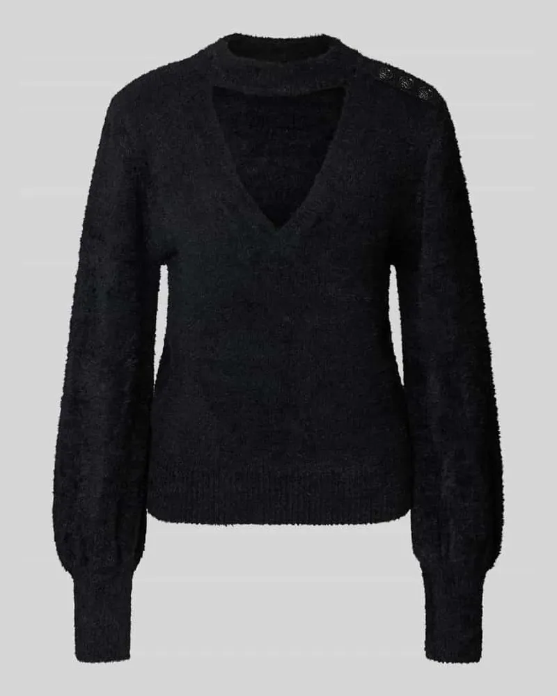 Guess Regular Fit Strickpullover Modell 'CHOCKER JAYCEE Black