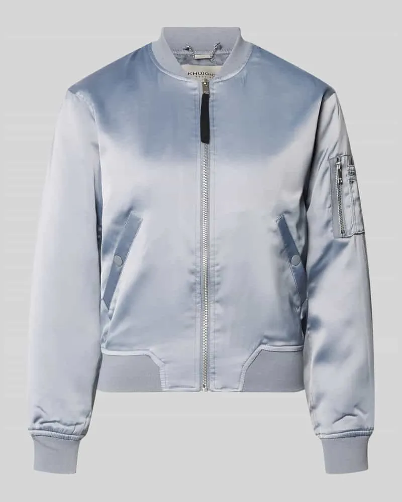 khujo Regular Fit Bomberjacke mit Stehkragen Modell 'Beth Eisblau