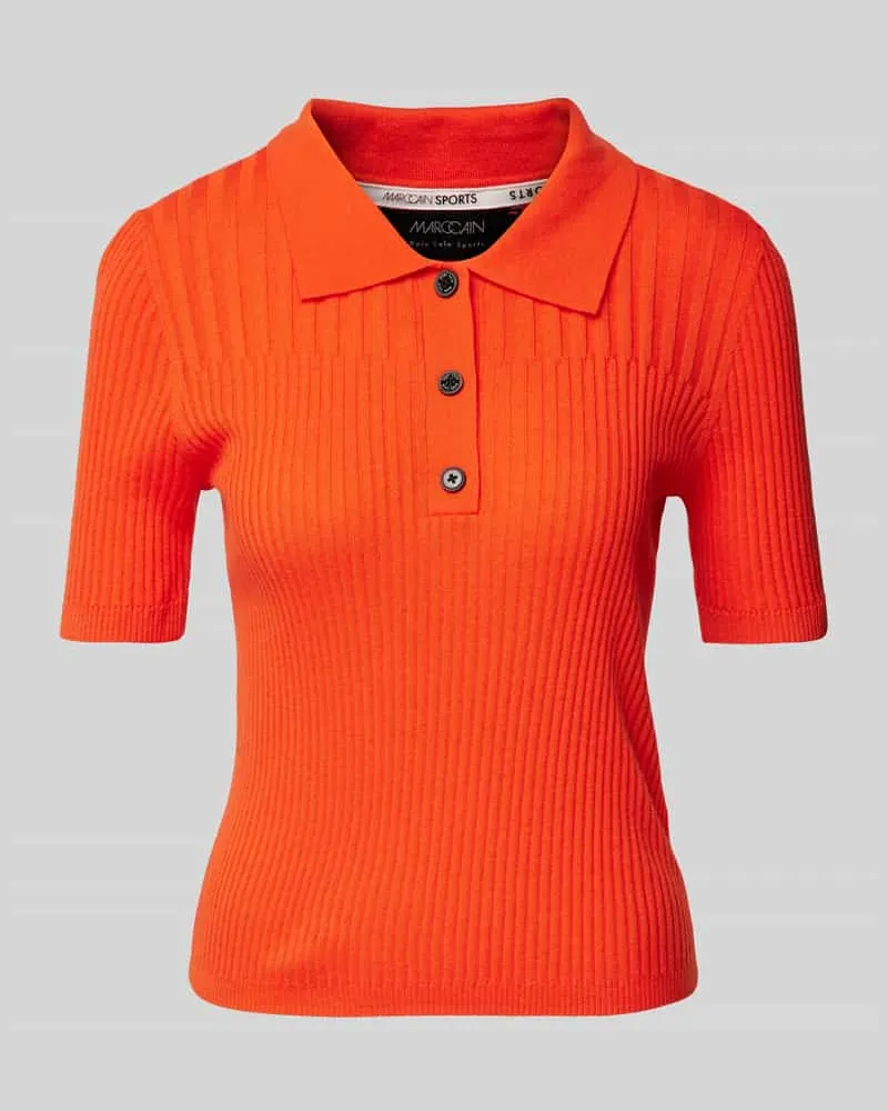 Marc Cain Strickshirt mit Strukturmuster Rot