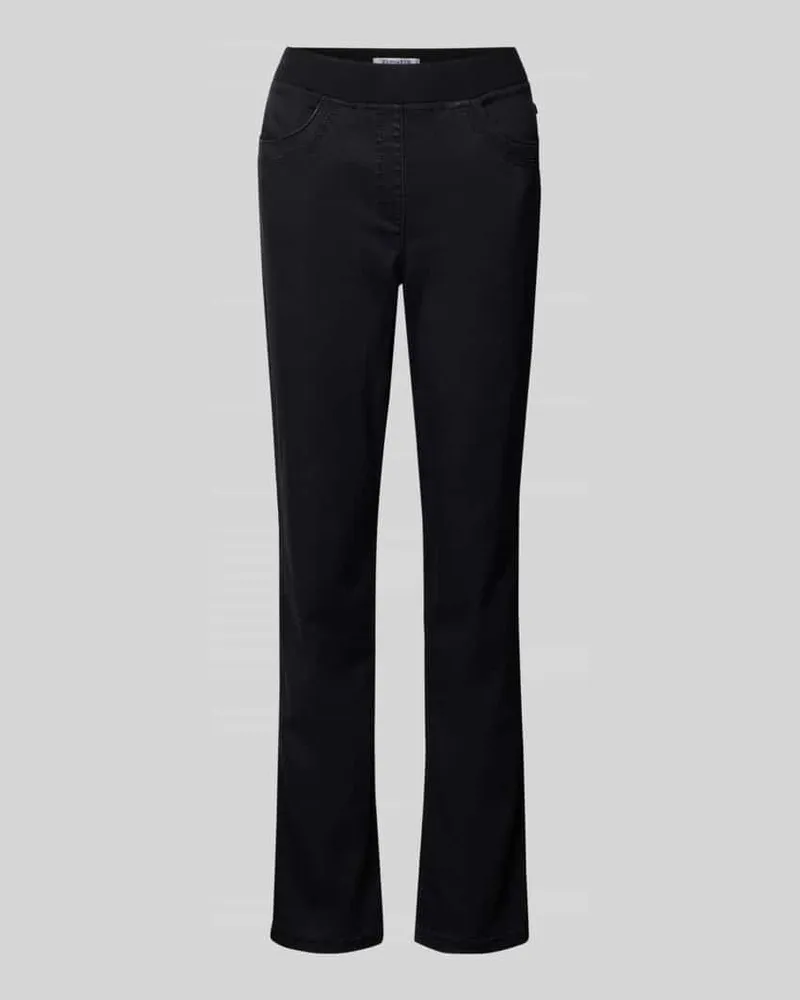 Brax Jeans mit elastischem Bund Modell 'Pamina Black