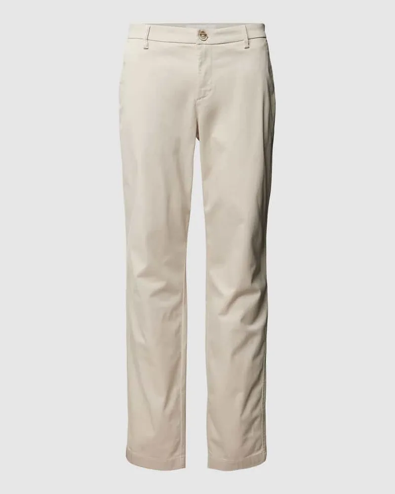 Bruun & Stengade Slim Fit Chino mit Viskose-Anteil Modell 'OLAV Offwhite