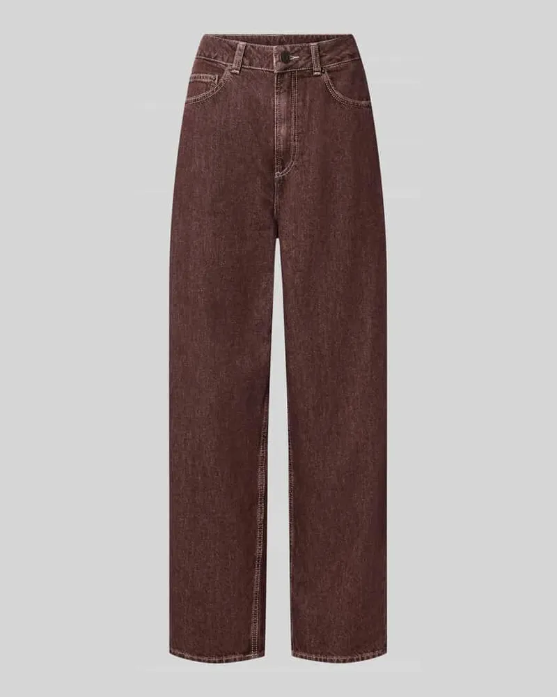 American Vintage Straight Fit Jeans aus reiner Baumwolle Modell 'Oshow Mittelbraun