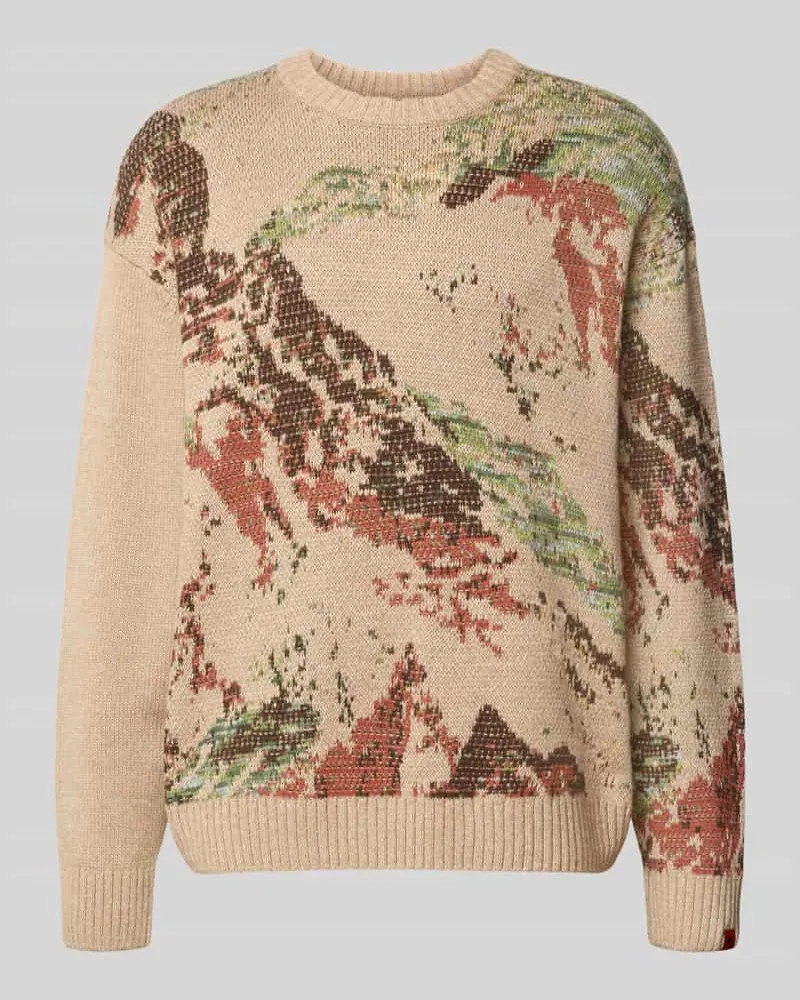 Scotch&Soda Strickpullover mit gerippten Abschlüssen Mittelbraun