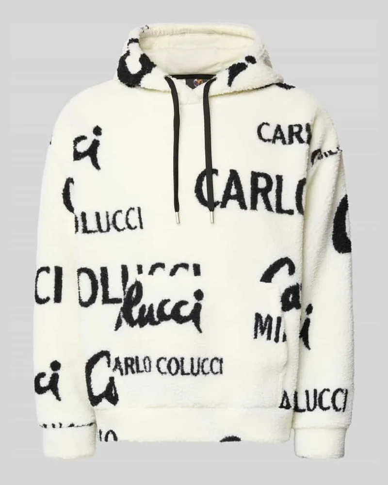 Carlo Colucci Oversized Hoodie mit Känguru-Tasche Offwhite