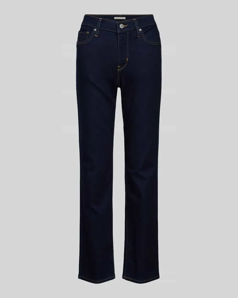 Levi's Straight Fit Jeans mit Eingrifftaschen Dunkelblau