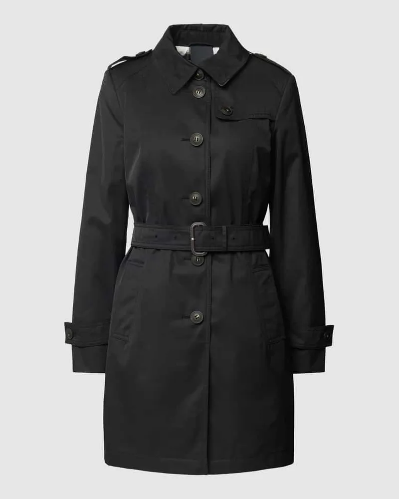 Fuchs Schmitt Trenchcoat mit Taillengürtel Black