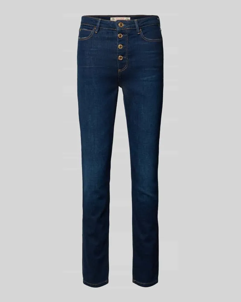 Guess Skinny Fit Jeans mit 5-Pocket-Design Dunkelblau