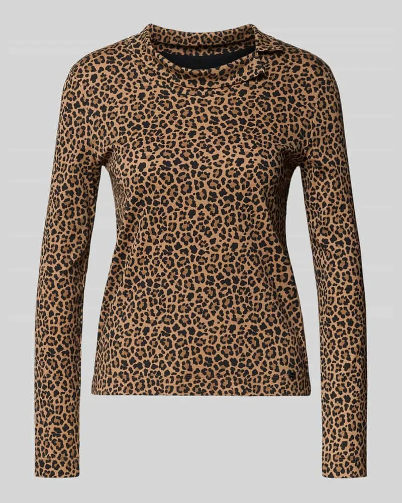 Marc Cain Longsleeve mit Stehkragen Camel