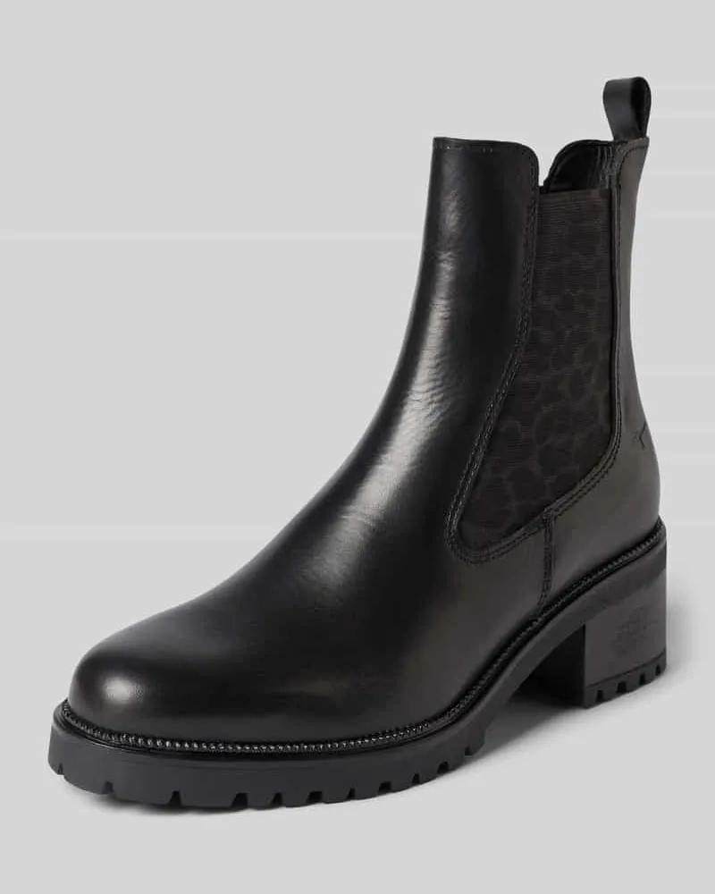 Tamaris Chelseas aus echtem Rindsleder Black