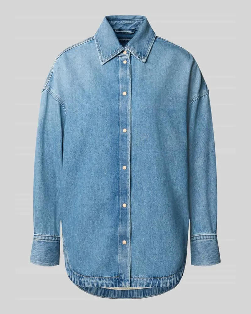 HUGO BOSS Oversized Hemdjacke aus Baumwoll-Denim Modell 'C_OVERSHIRT 4.0 Blau