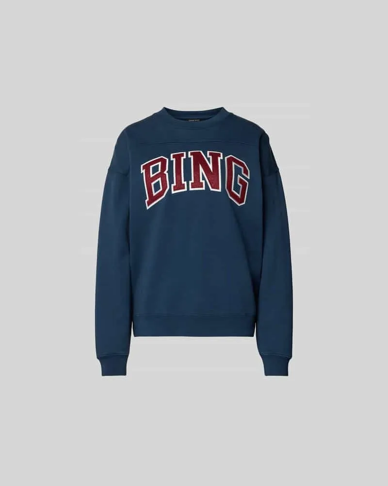 Anine Bing Oversized Sweatshirt mit Logo-Detail Dunkelblau