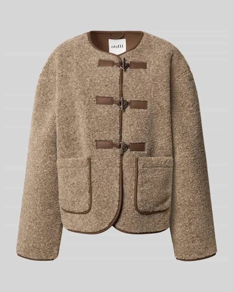 mbyM Relaxed Fit Jacke mit Pattentaschen Modell 'Keisa Hellbraun