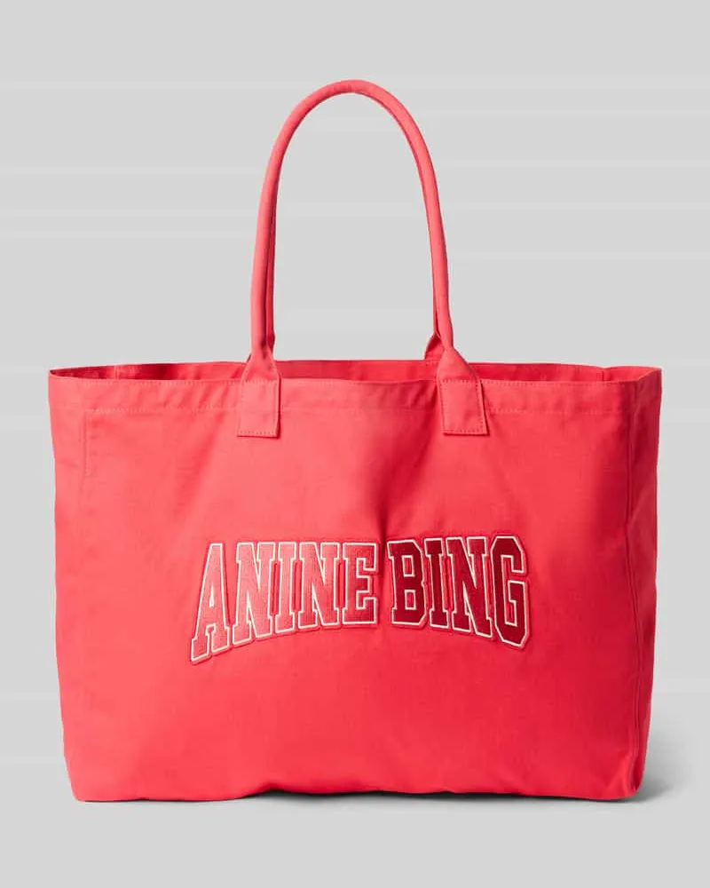 Anine Bing Umhängetasche mit Logo-Stickerei Rot