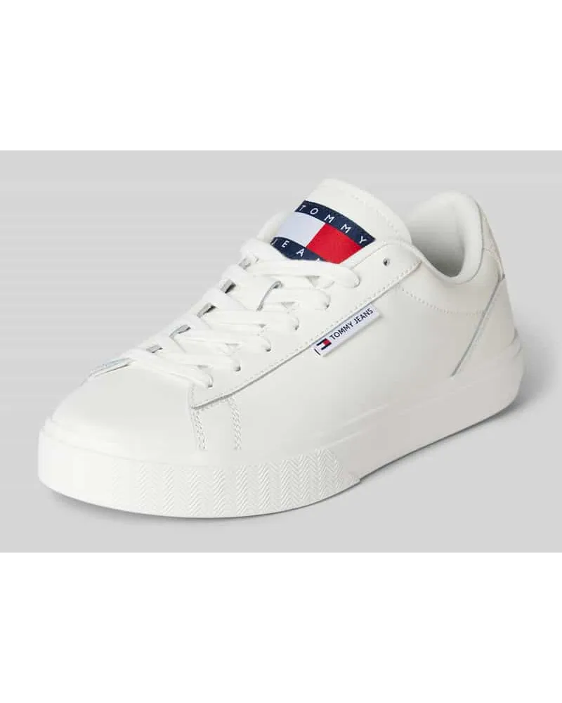 Tommy Hilfiger Sneaker aus Leder Modell  'CUPSOLE Ecru