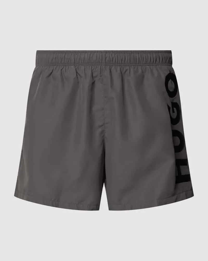 HUGO BOSS Badehose mit elastischem Bund Modell 'ABAS Dunkelgrau