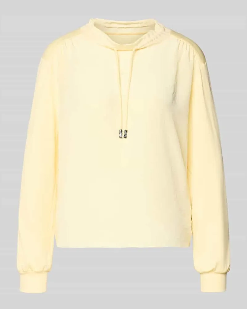 Marc Cain Longsleeve mit Rundhalsausschnitt Hellgelb