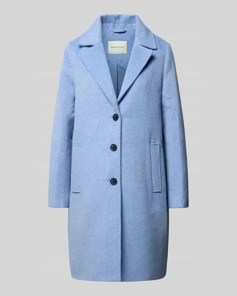 Tom Tailor Regular Fit Mantel mit Woll-Anteil Hellblau