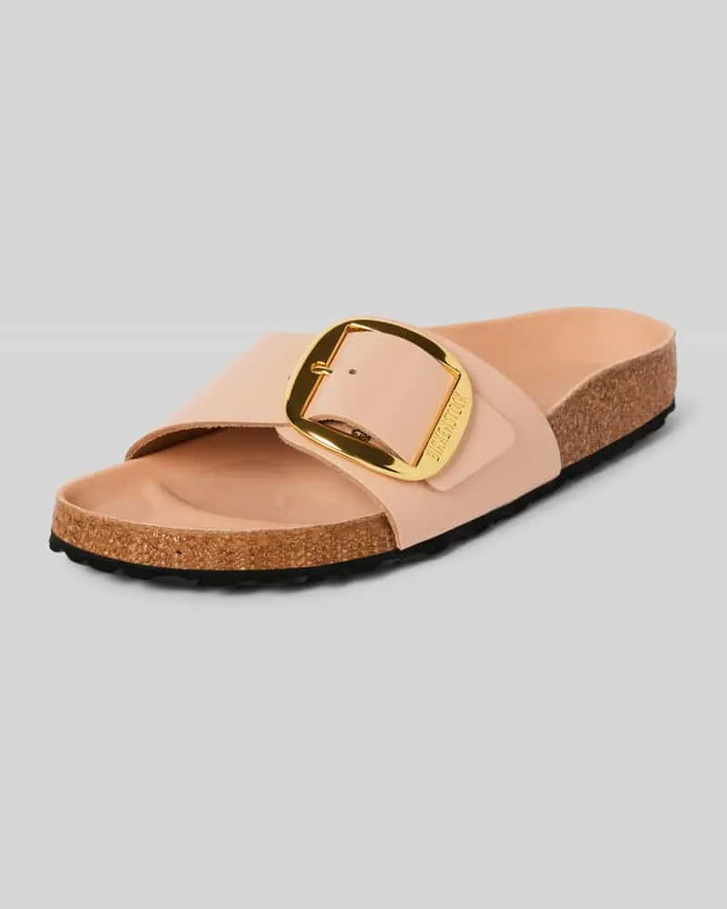 Birkenstock Slides aus echtem Leder Modell 'Madrid Hellrosa