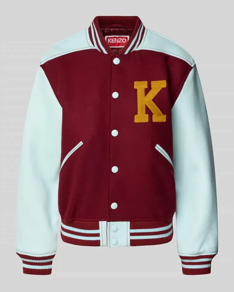 Kenzo College-Jacke mit Logo-Patch Bordeaux