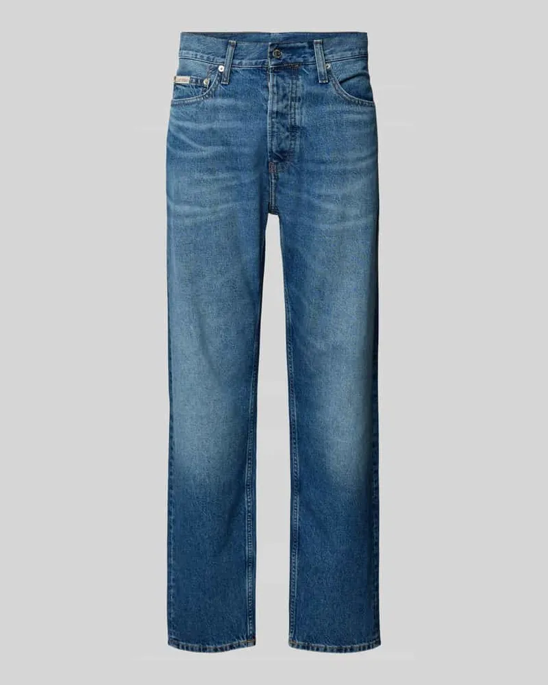 Calvin Klein Straight Leg Jeans mit Label-Detail Jeansblau
