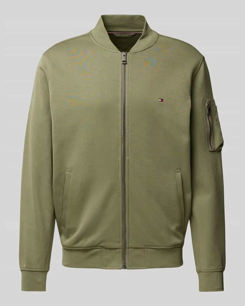 Tommy Hilfiger Sweatjacke mit Reißverschluss Oliv